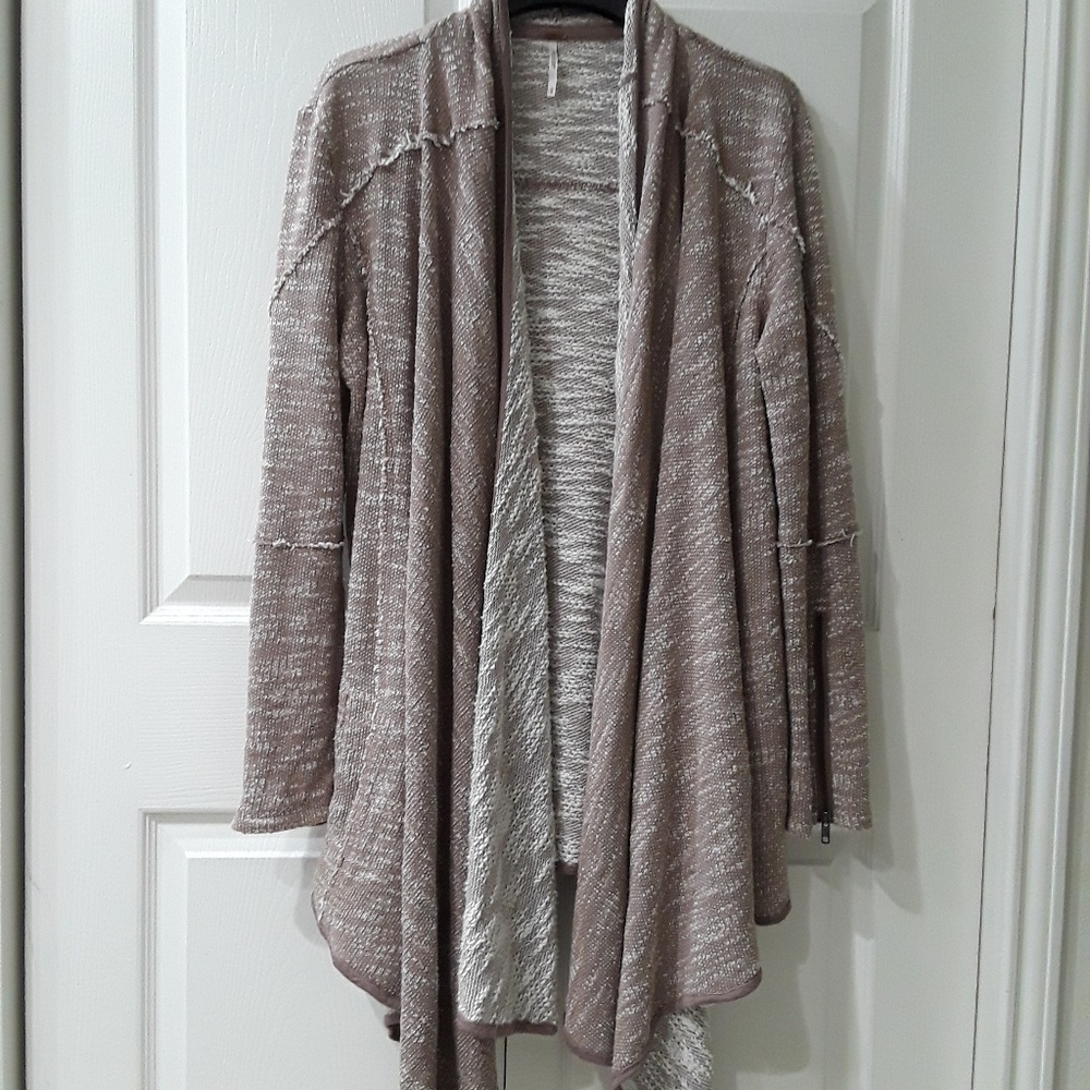 FREE PEOPLE Oversize Open Front Knit Cardigan, Med